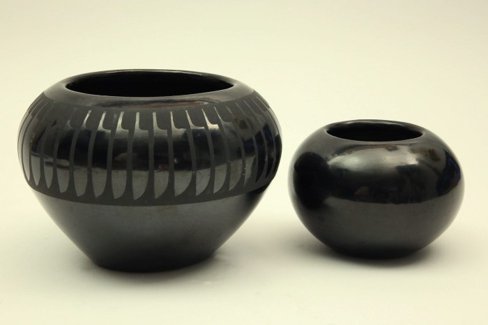 Maria martinez pottery black on black