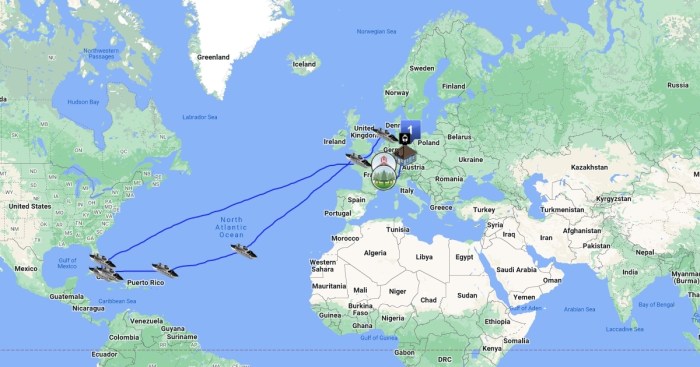 Josef's journey in refugee map