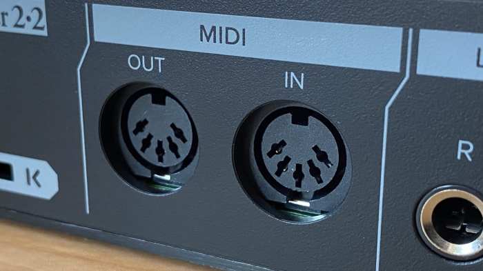 Midi connections din introduction ports connection