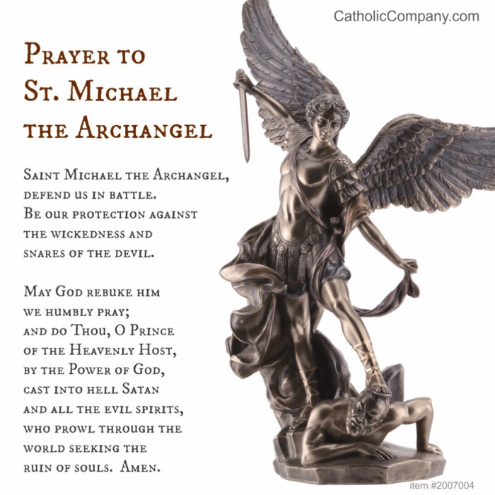 Prayer michael archangel st card laminated cards